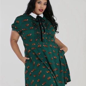 Hell Bunny Fox print Vixey Dress in 2XL